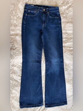 GAP 70’s High Rise Flare Jeans in Dark Indigo